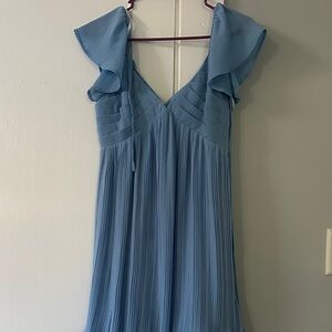 Lulu's Blue Ruffled Mini Dress